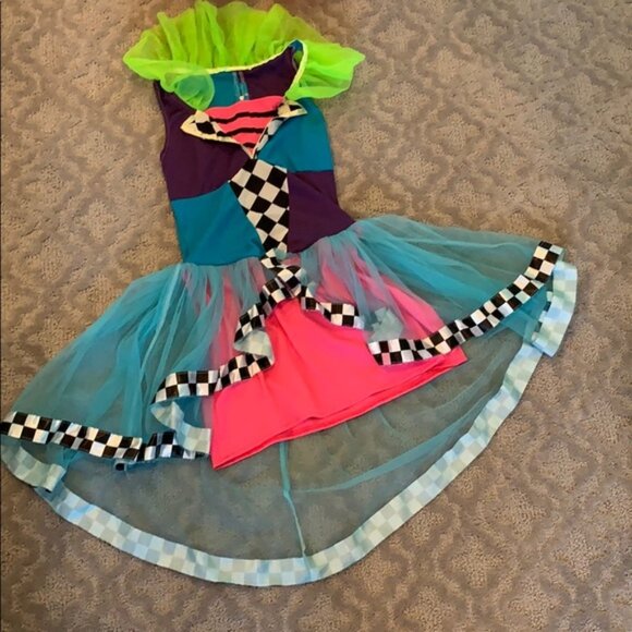 5PC LEG AVENUE MAD HATTER ALICE IN WONDERLAND COSTUME MEDIUM/ LARGE - Picture 2 of 4